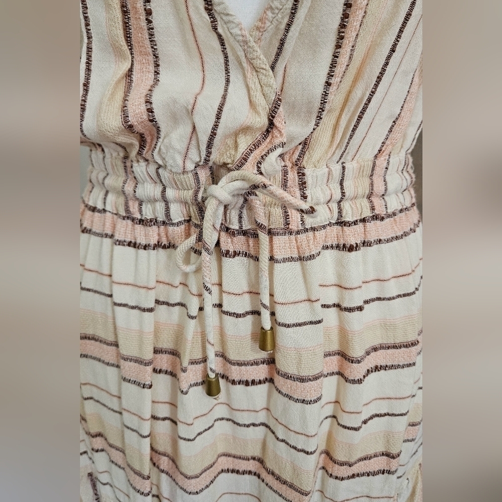 L*Space Emma Sunsoaked Stripe Plunge Cover-Up Maxi Dress Size Small - Picture 5 of 15